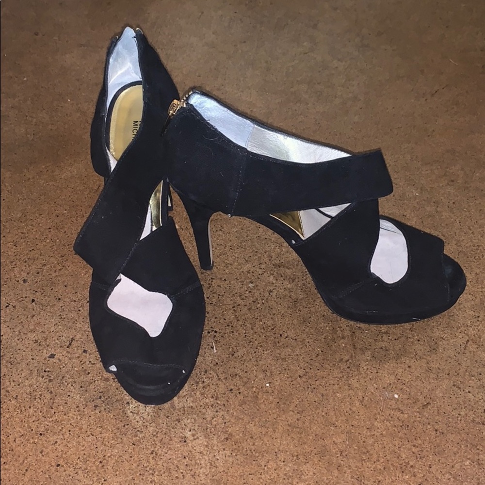 Strappy Black Suede Michael Kors Heels